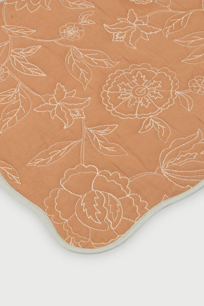 Rosabelle Chintz Spice Scallop Mats-Set of 2