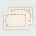 Trellis Raspberry Cross Stitch Table Mats-Set of 2