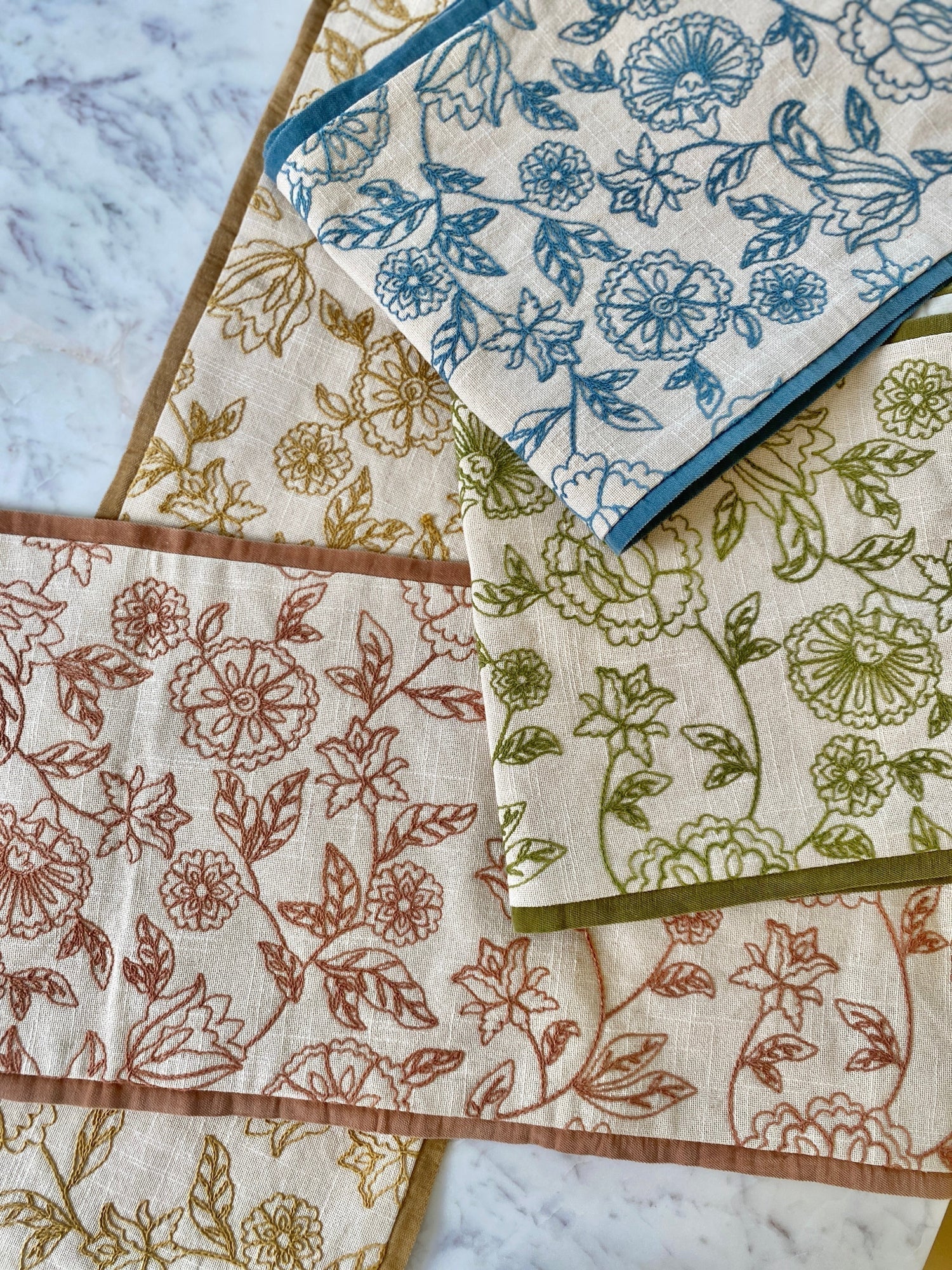 Rosabelle Chintz Ochre Table Runner