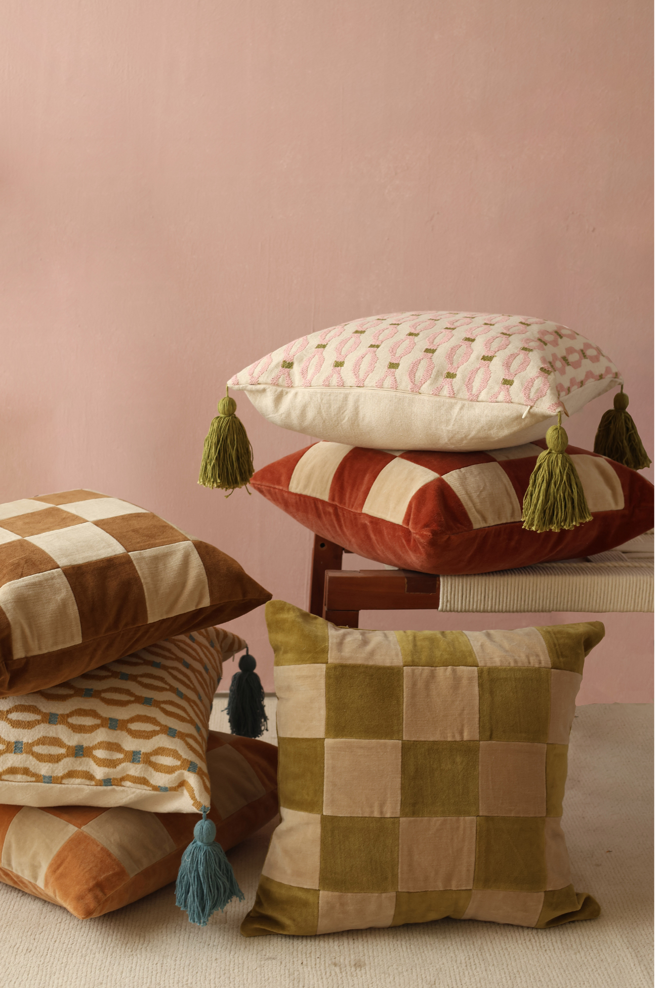 Poppy Soft Pink Cushion Cover