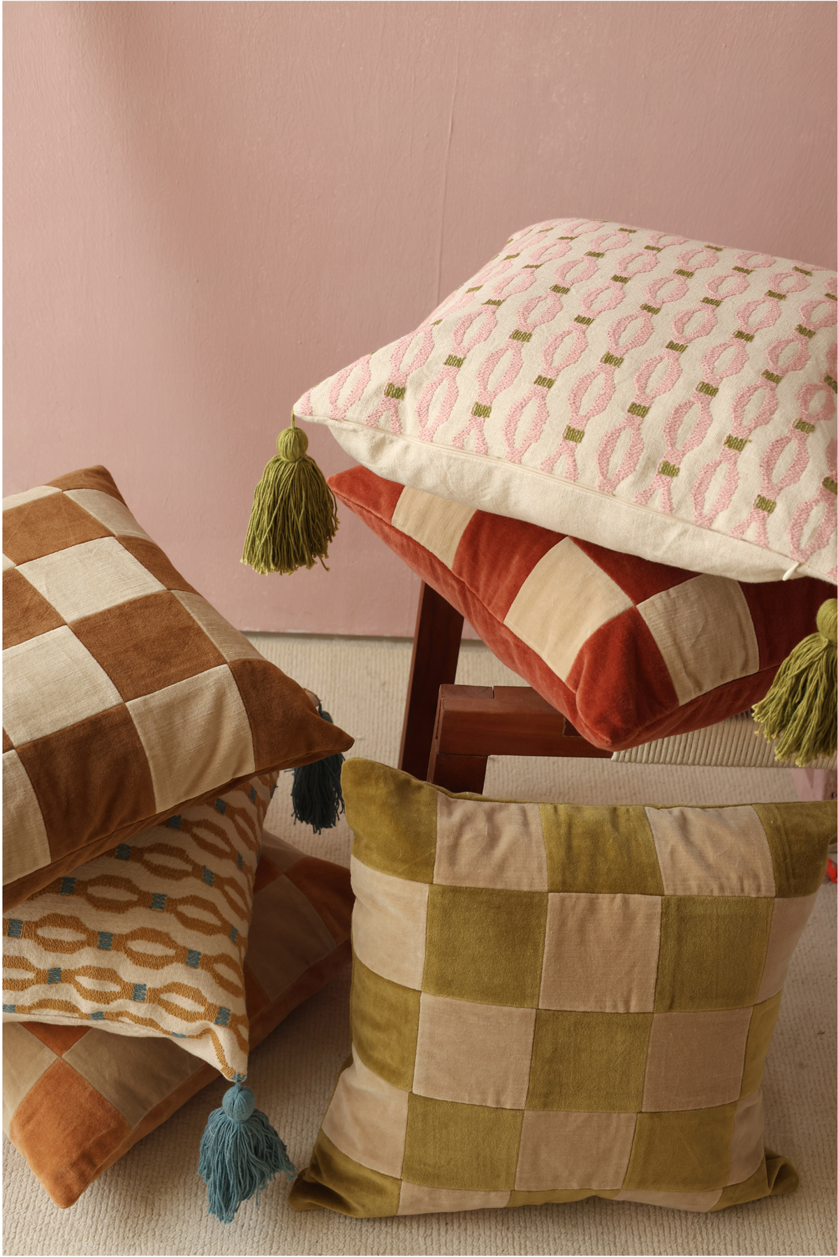 Poppy Soft Pink Cushion Cover