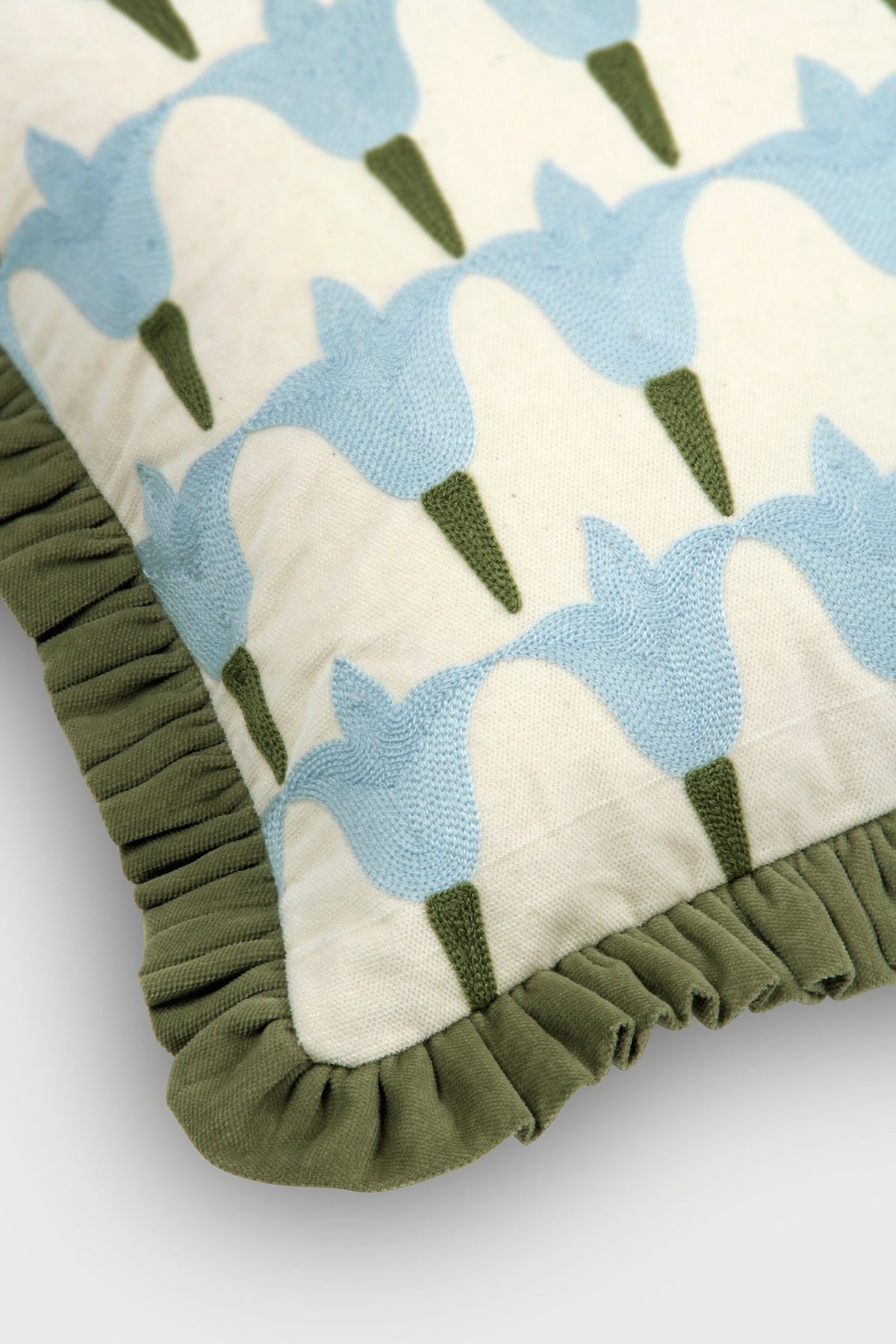 Tulip Light Blue Oblong Cushion Cover
