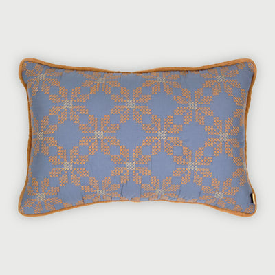 Daisy Azure Oblong Cushion Cover