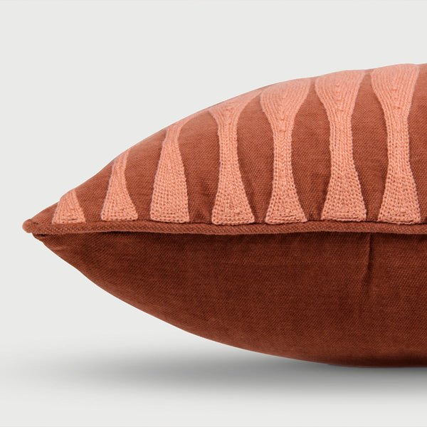 Ripple Rhubarb Oblong Cushion Cover