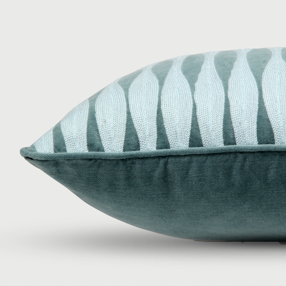 Ripple Teal Oblong Cushion Cover