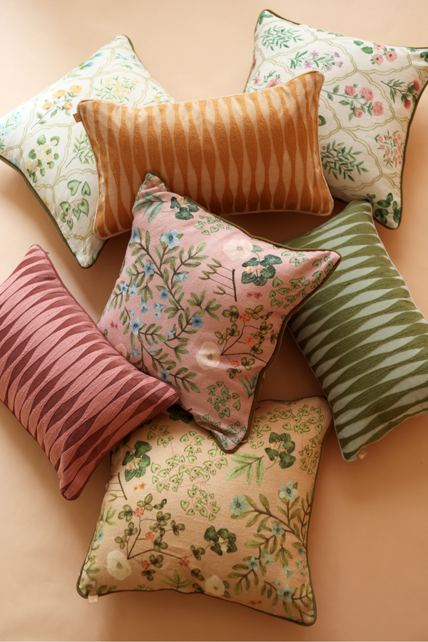Ripple Peach Oblong Cushion Cover