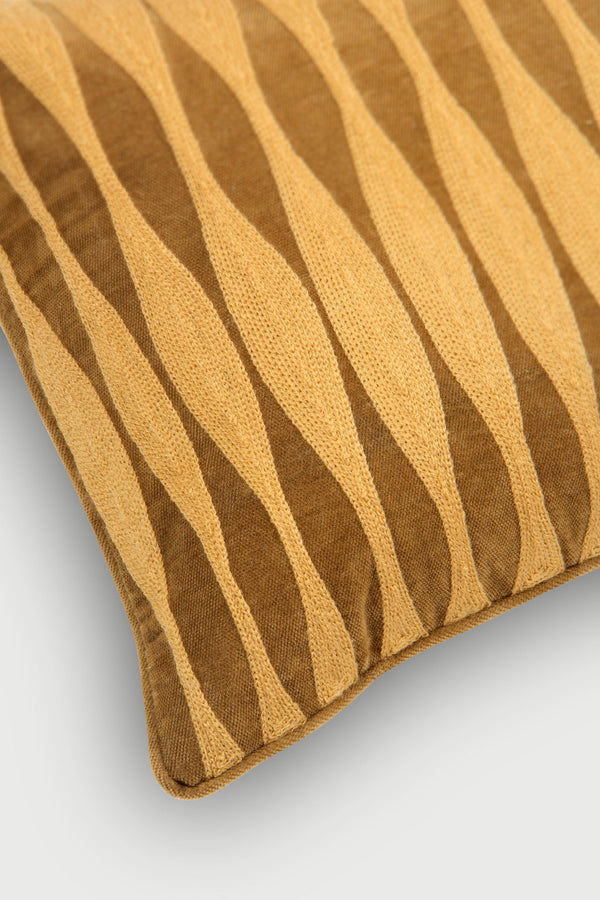 Ripple Tan Brown Oblong Cushion Cover