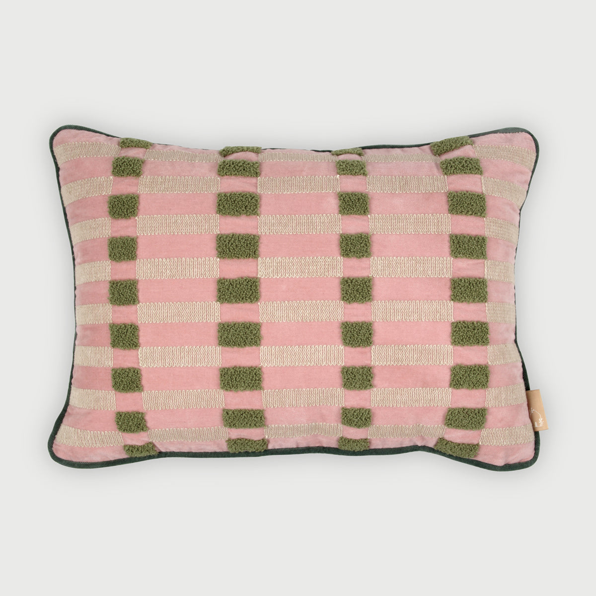 Pine Rose Oblong Cushion Cover