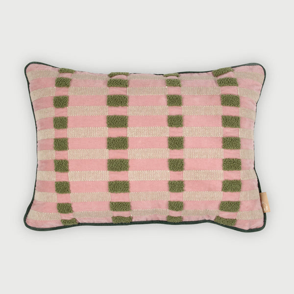 Pine Rose Oblong Cushion Cover
