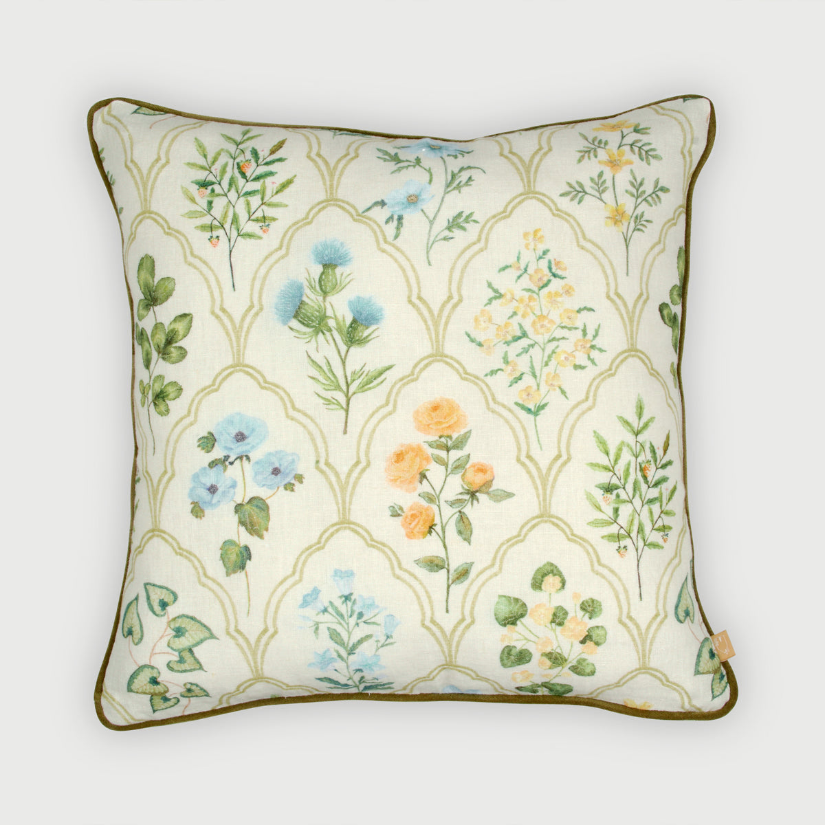 Eden Peach Linen Cushion Cover