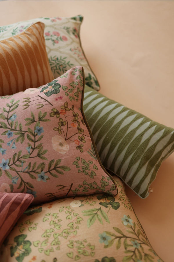 Valley Rose Linen Cushion Cover