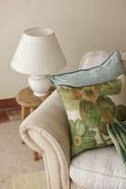 Wildflower Olive Linen Cushion Cover