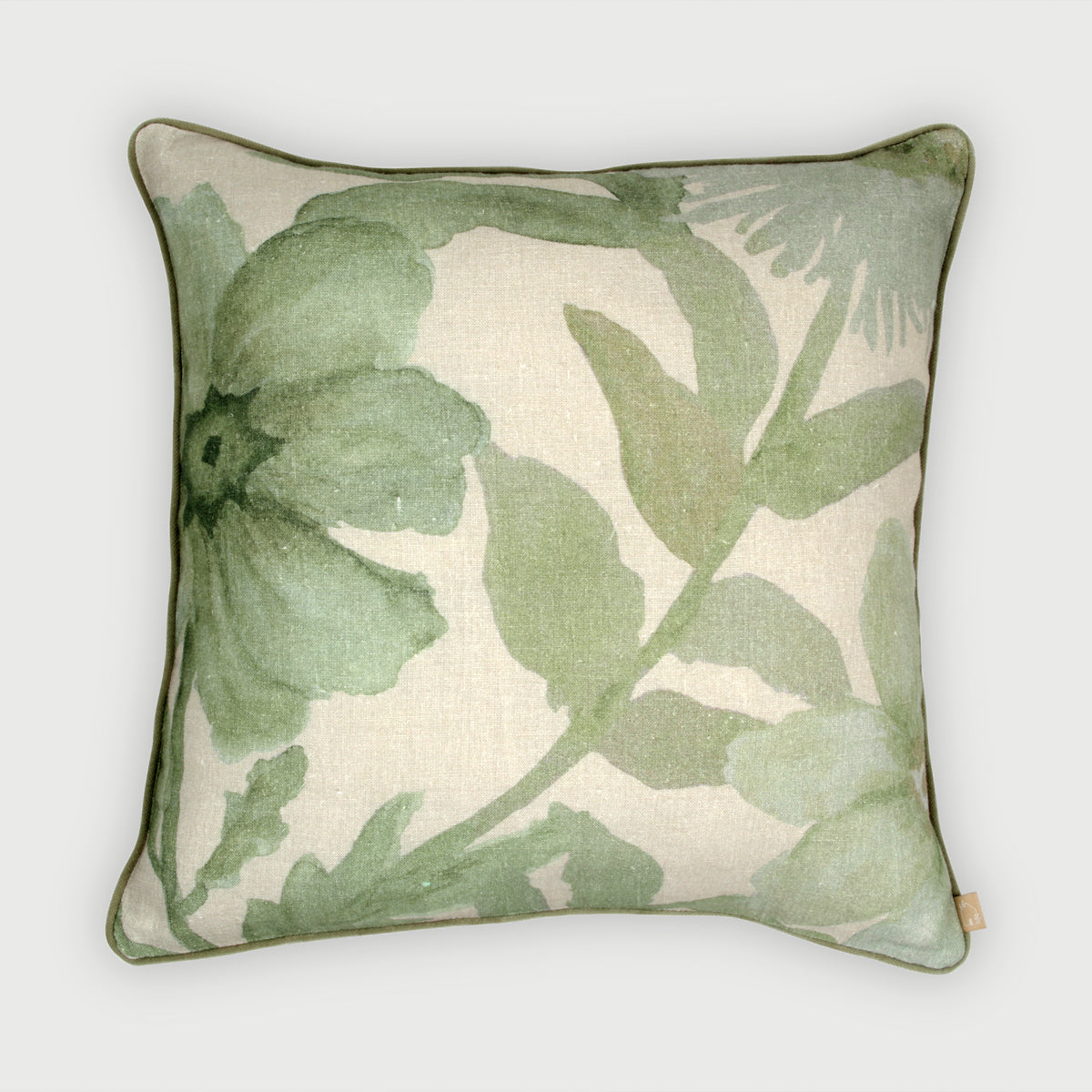 Wildflower Fern Linen Cushion Cover