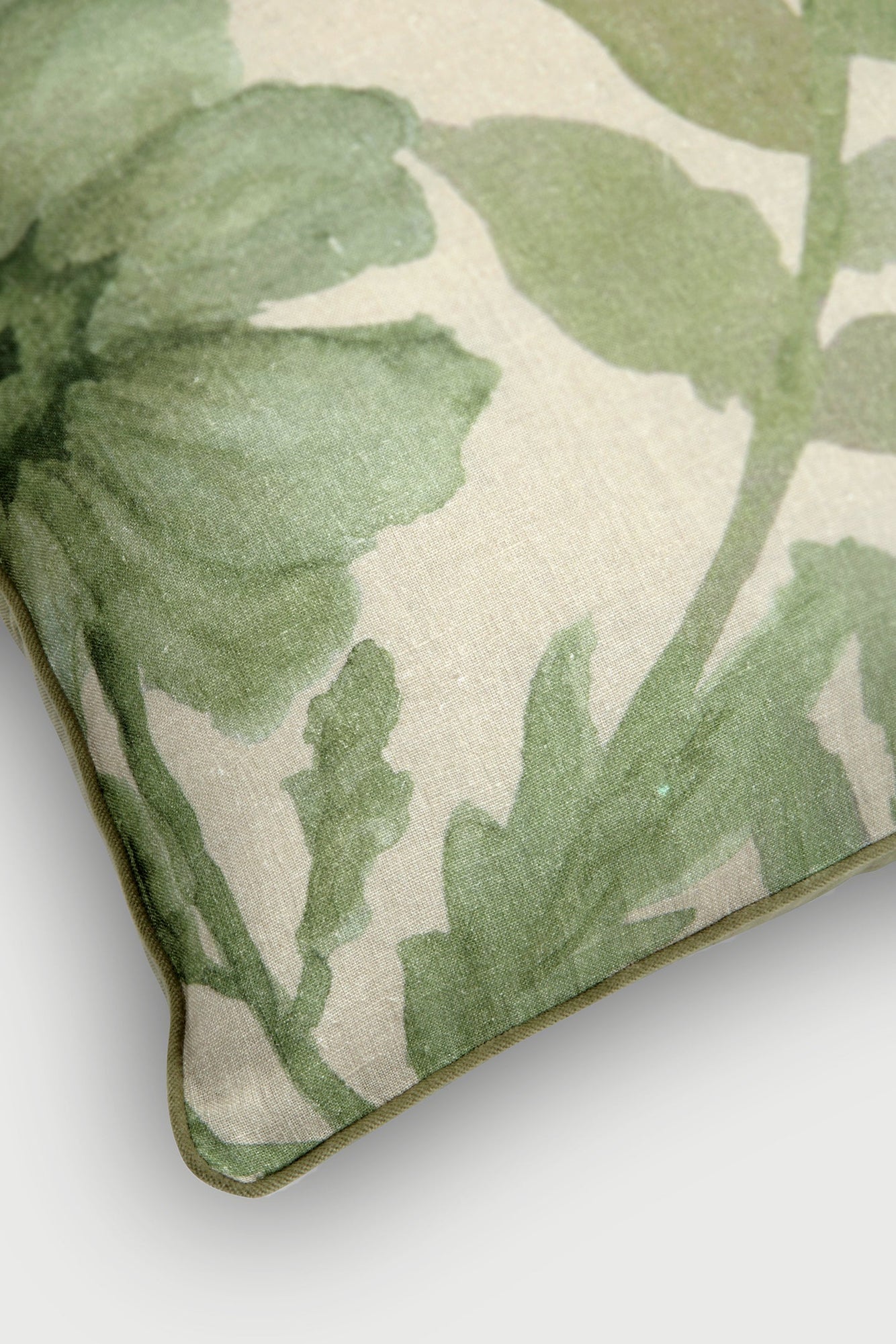 Wildflower Fern Linen Cushion Cover