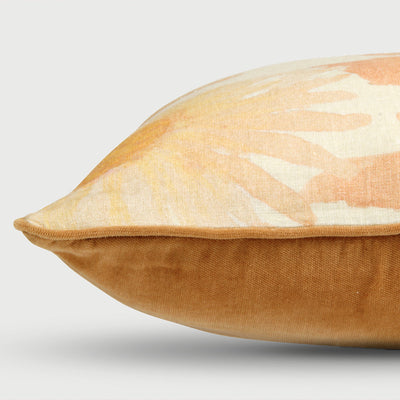 Wildflower Apricot Linen Cushion Cover