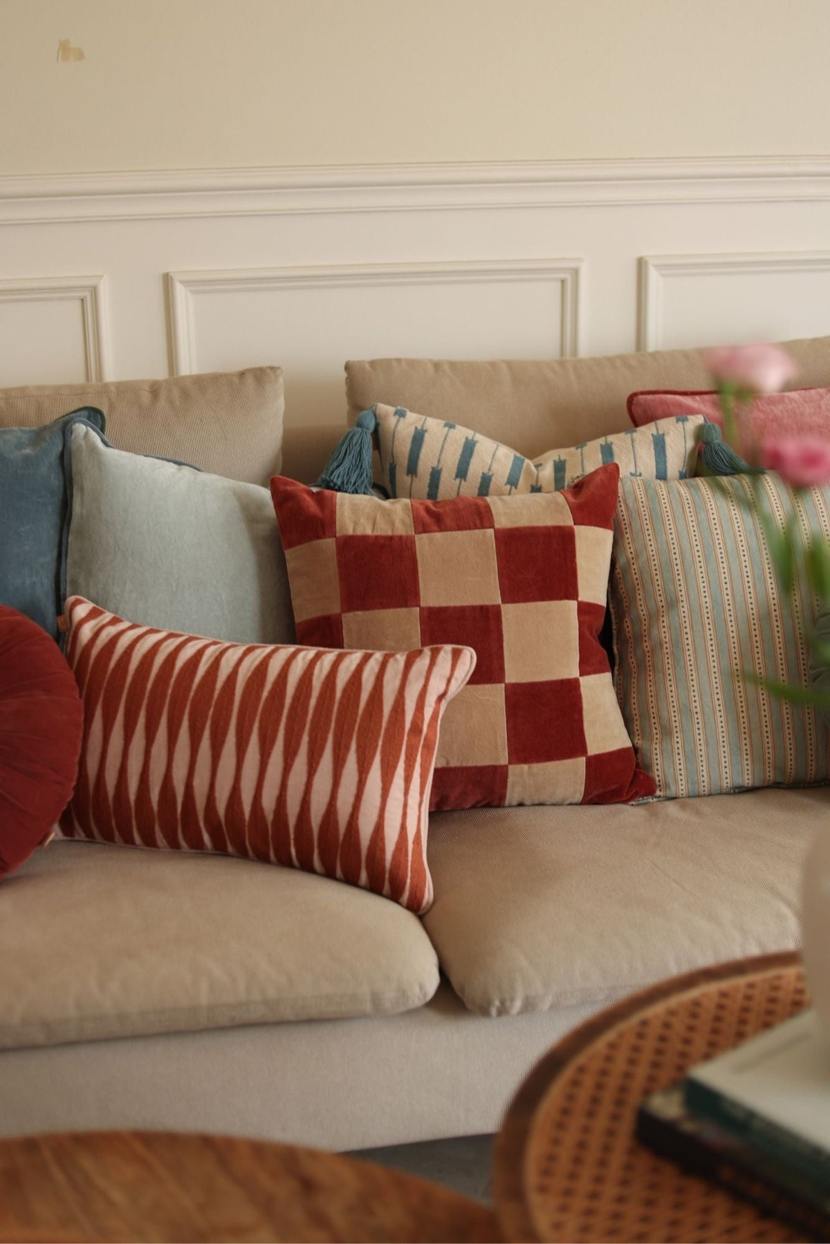 Fig Rhubarb Cushion Cover