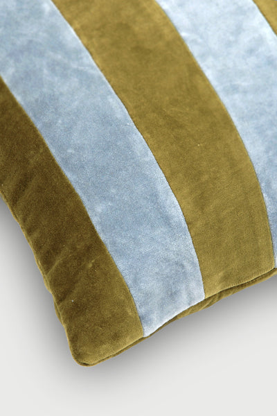 Willow Olive Striped Oblong Cushion Cover