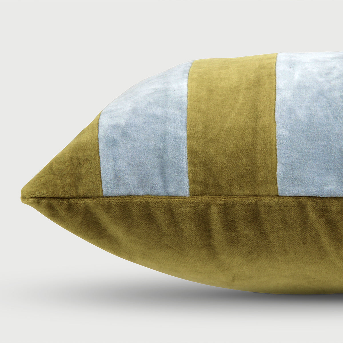 Willow Olive Striped Oblong Cushion Cover