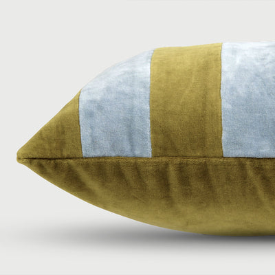 Willow Olive Striped Oblong Cushion Cover
