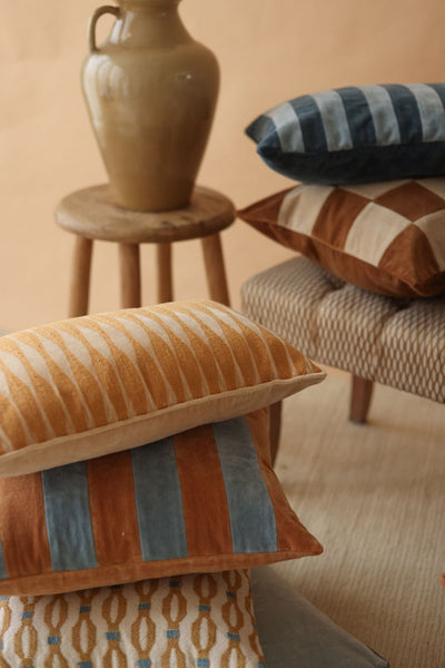 Willow Melon Striped Oblong Cushion Cover