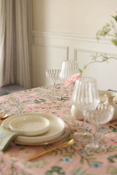 Valley Rose Linen Table Cover