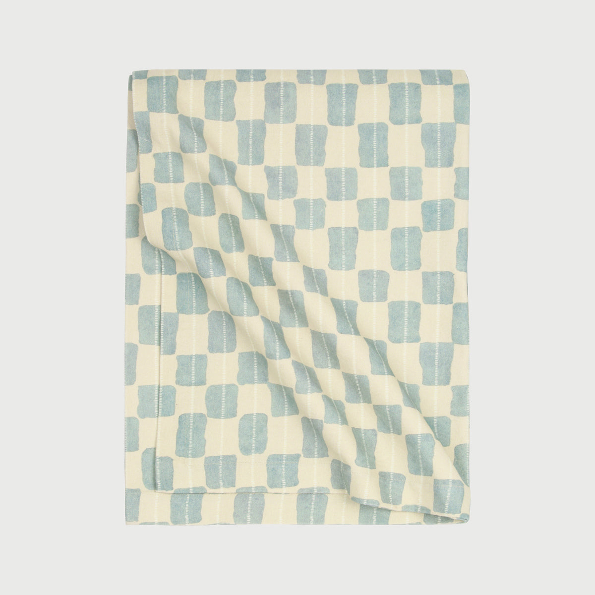 Echo Soft Blue Cotton Table Cover