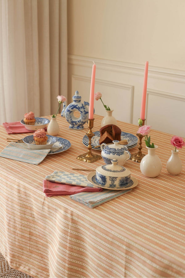 River Apricot Cotton Table Cover