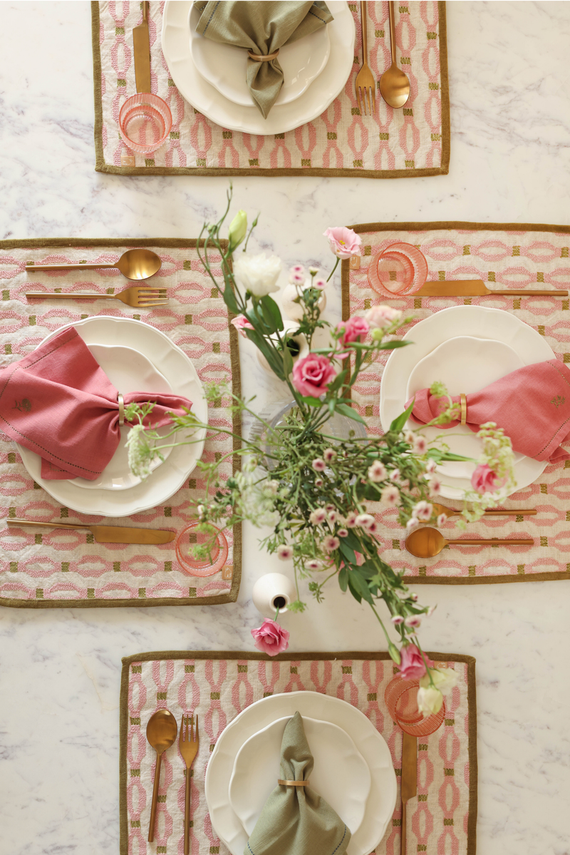 Poppy Soft Pink Table Mats-Set of 2