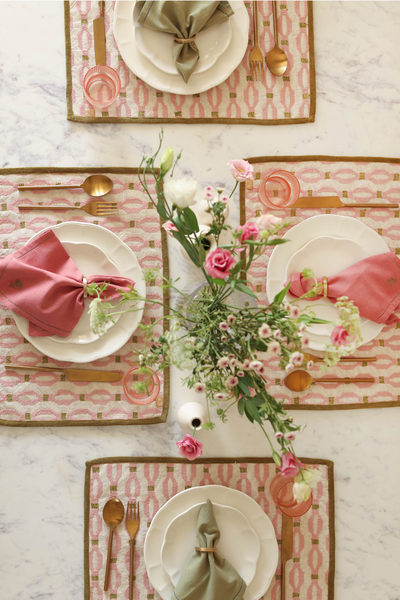 Poppy Soft Pink Table Mats-Set of 2