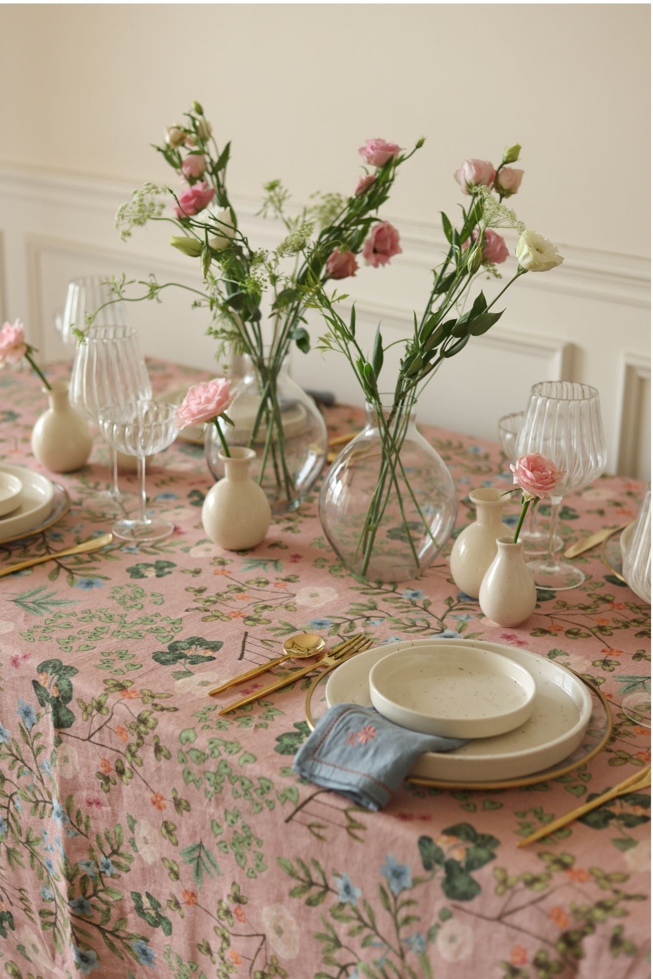 Thistle Soft Blue Table Napkins-Set of 2