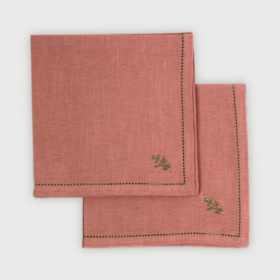 Thistle Raspberry Table Napkins-Set of 2