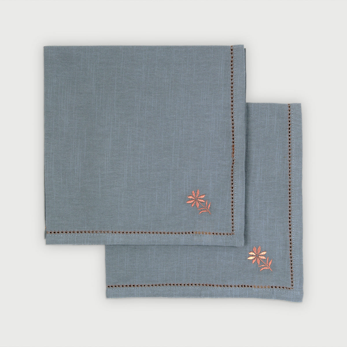 Thistle Soft Blue Table Napkins-Set of 2