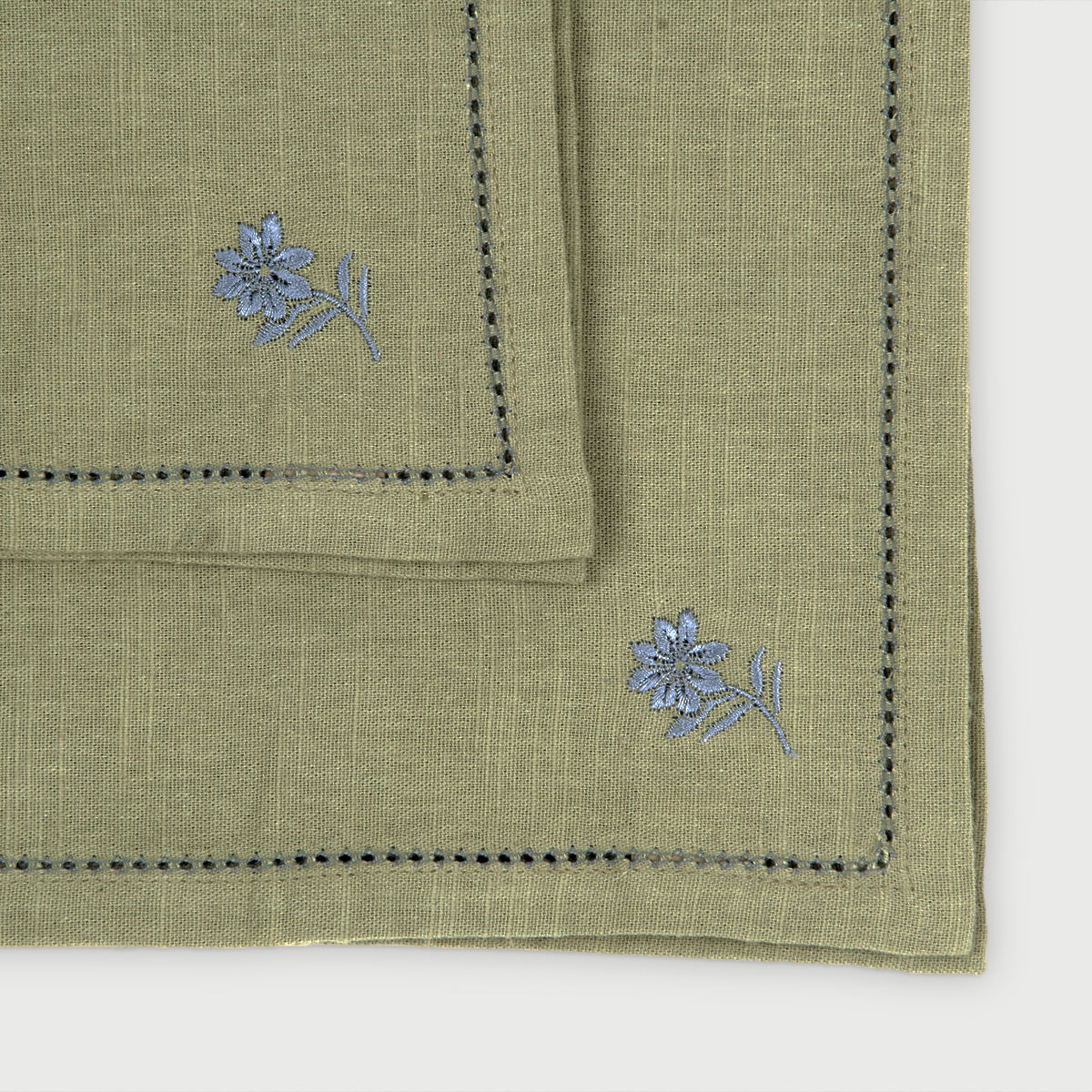 Thistle Moss Green Table Napkins-Set of 2