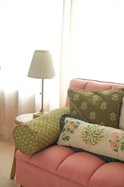 Fiora Ivory Linen Lumbar Cushion Cover