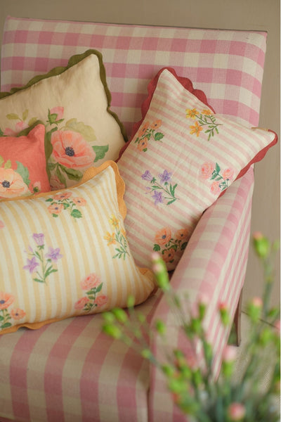 Rosalia Dusty Rose Linen Oblong Cushion Cover