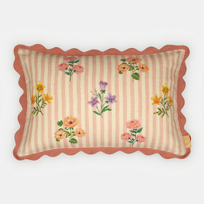 Rosalia Dusty Rose Linen Oblong Cushion Cover