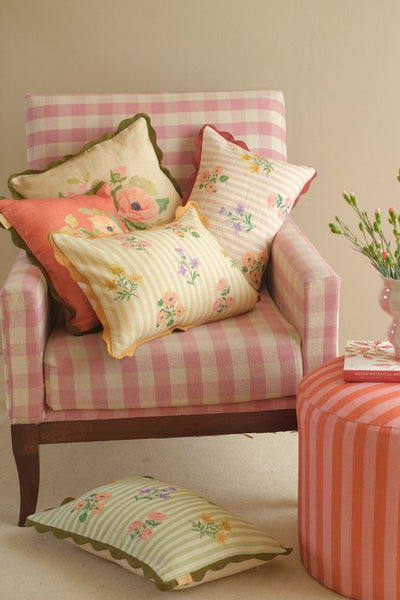 Rosalia Amber Linen Oblong Cushion Cover