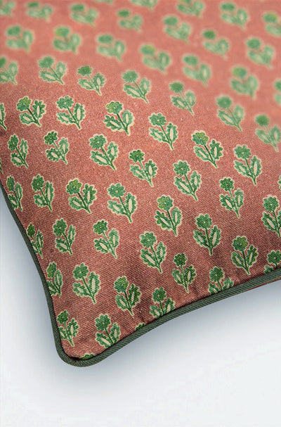 Viola Terracotta Cotton Oblong Cushion Cover