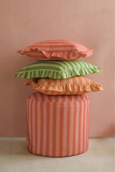 Linea Ruffle Dusty Rose Cotton Cushion Cover