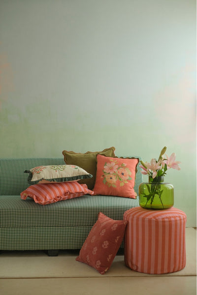 Linea Ruffle Dusty Rose Cotton Oblong Cushion Cover