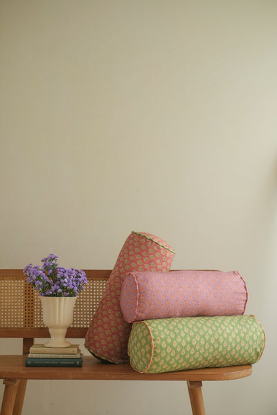 Viola Lavender Cotton Bolster Cover