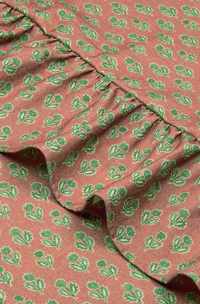 Viola Ruffle Terracotta Cotton Table Cover