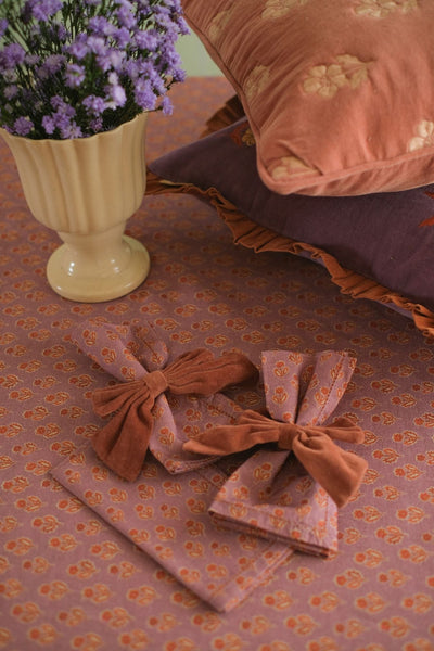 Viola Lavender Cotton Table Napkins-Set of 6