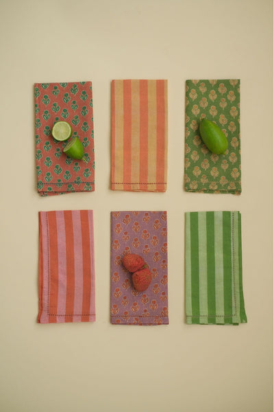 Viola Lavender Cotton Table Napkins-Set of 6