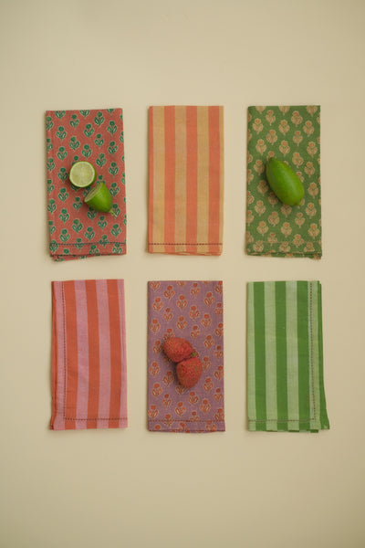Linea Amber Cotton Table Napkins-Set of 6