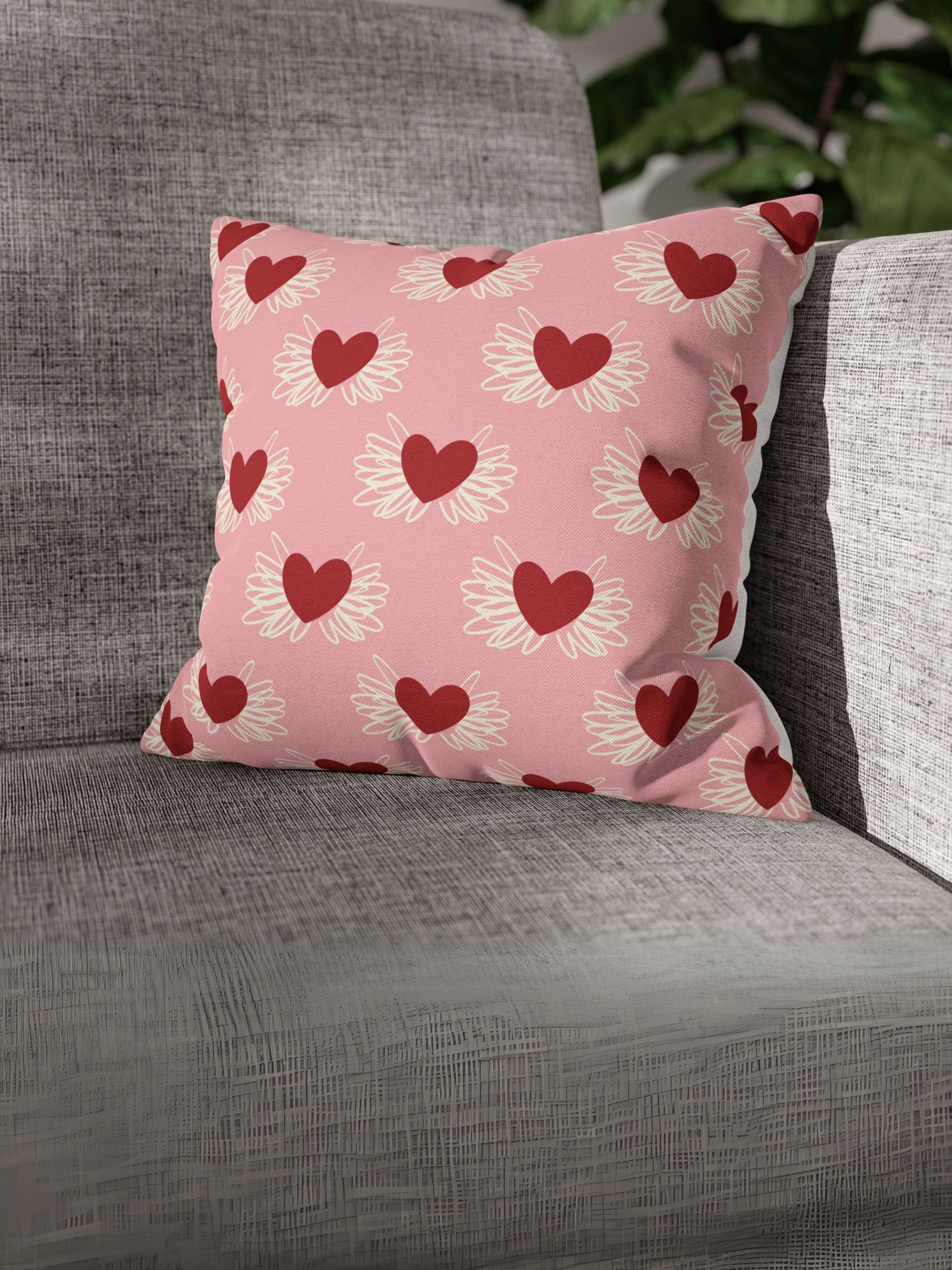 Soaring Love Cushion Cover for Valentine - Velvet - 16x16in