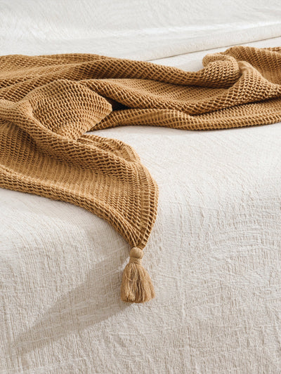 Sea Sponge Cotton Waffle Throw