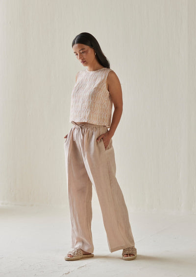 Sakura Mosaic Blush Boatneck Top
