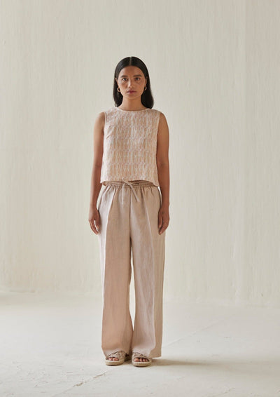 Sakura Mosaic Blush Boatneck Top