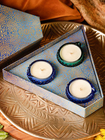 Sapphire Lustre Candles